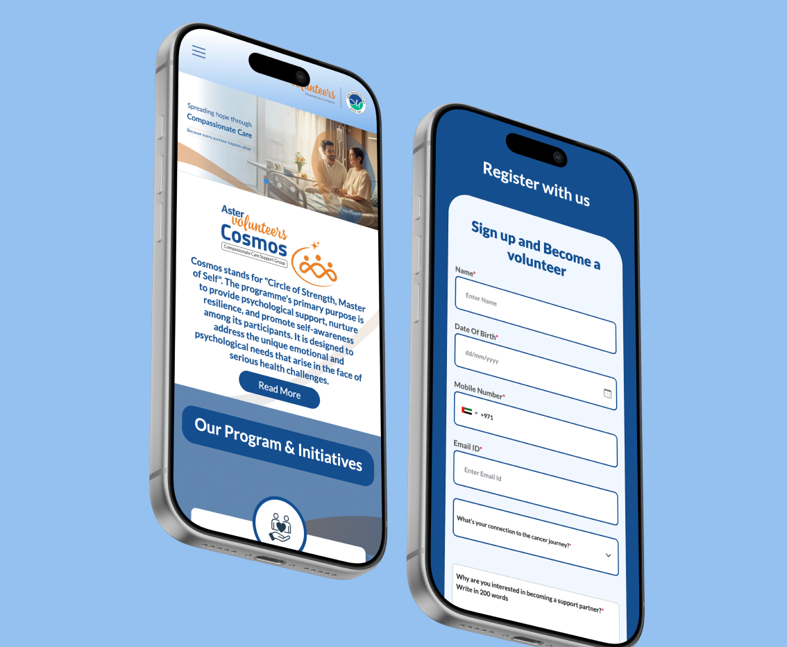 healthcare volunteer platform dashboard