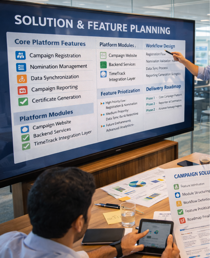 campaign web application with certificate generation system