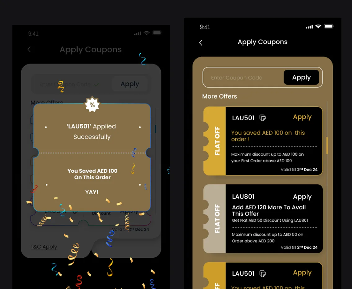 Digital wallet app with rewards system interface