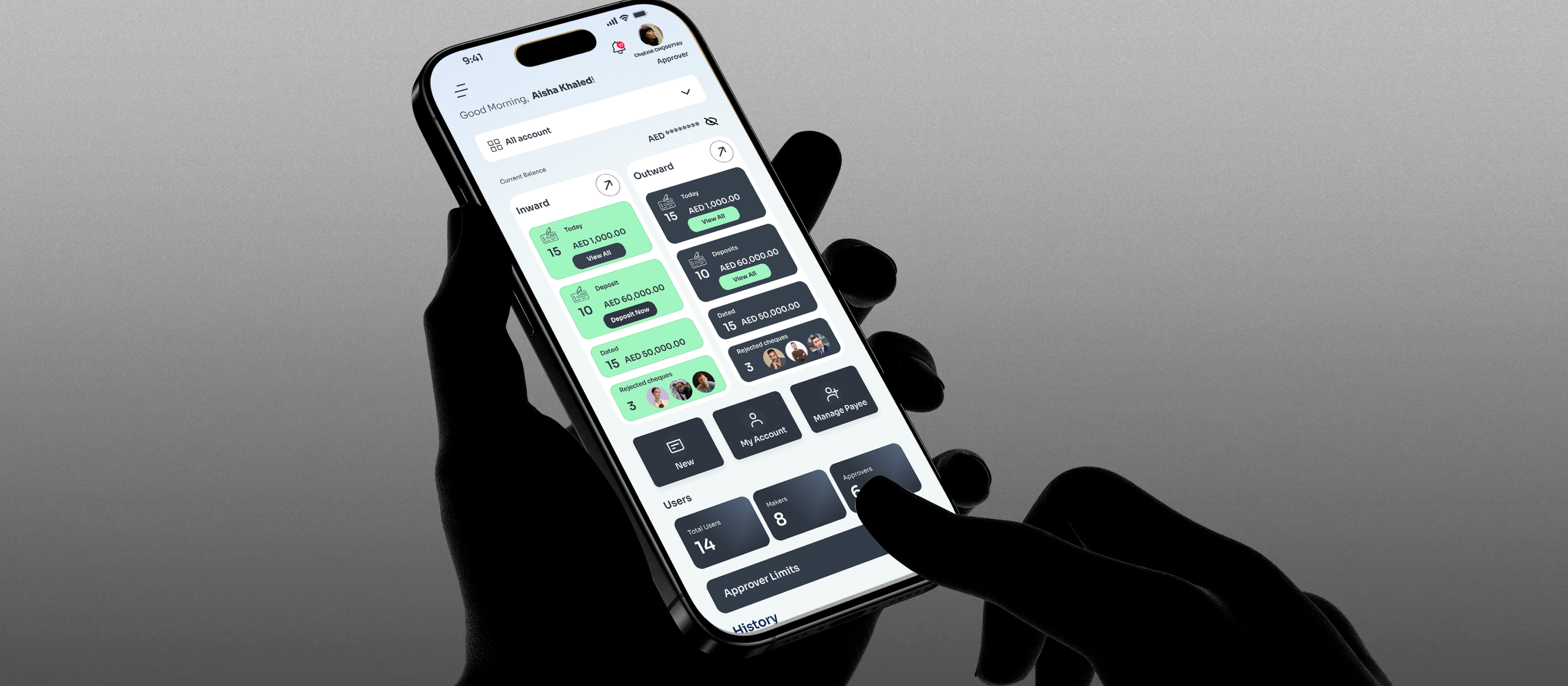digital cheque management app UAE
