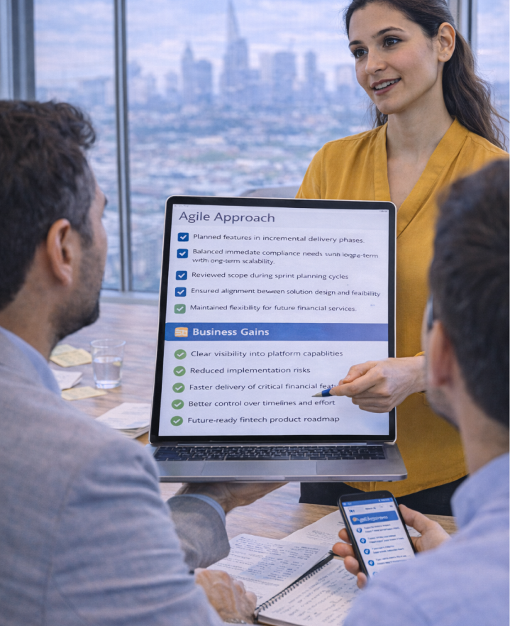 mobile fintech app with admin maker approver system