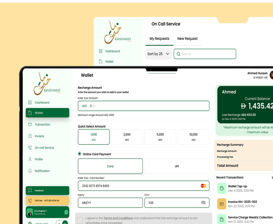 customer wallet management system UAE