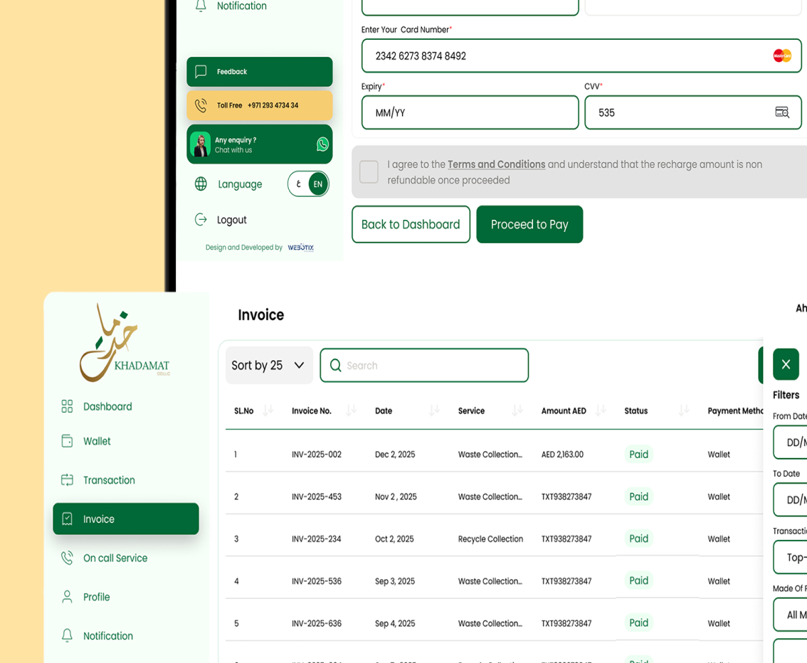 service payment wallet UAE